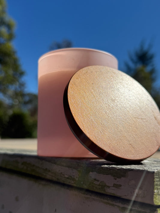 September Collection: Pink Matte Wooden Lids