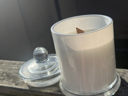 August Collection: White Candle (Wooden Wick)